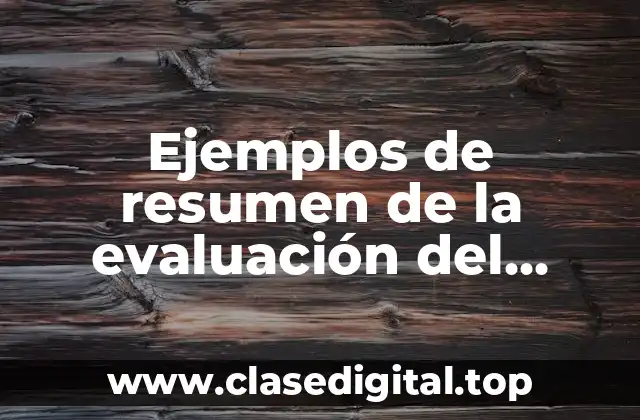 Ejemplos de resumen de la evaluación del estado mental y Significado