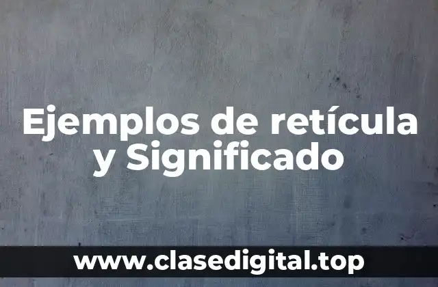 Ejemplos de retícula y Significado