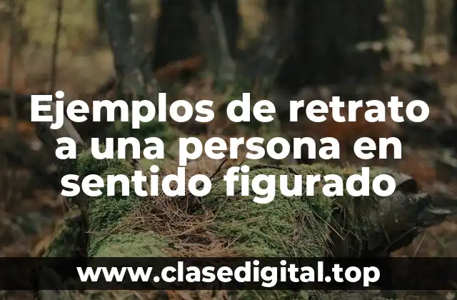 Ejemplos de retrato a una persona en sentido figurado