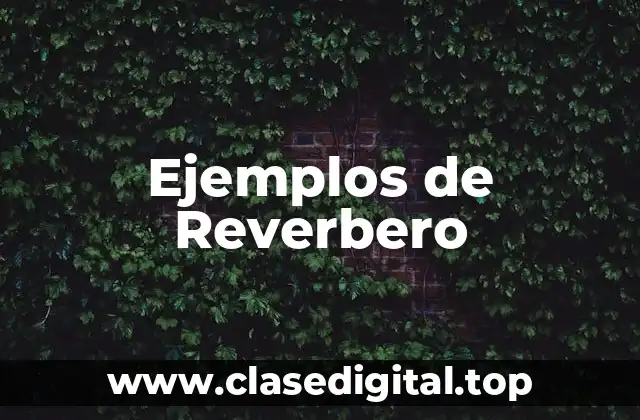 Ejemplos de Reverbero