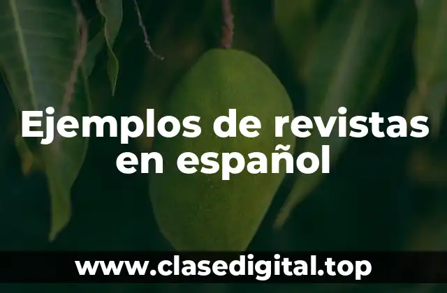 Ejemplos de revistas en español