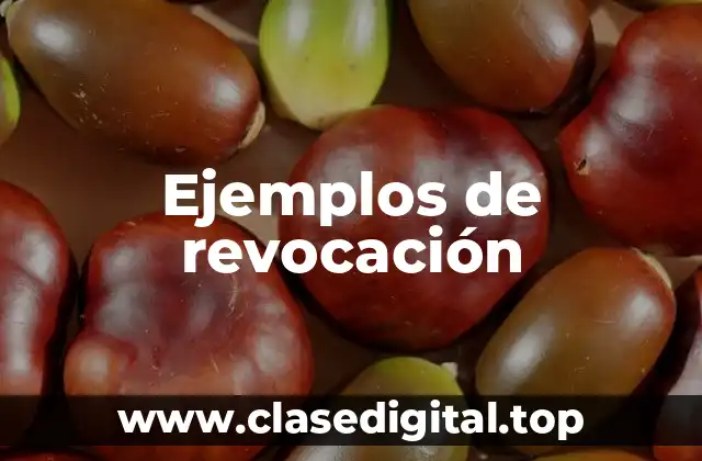 Ejemplos de revocación