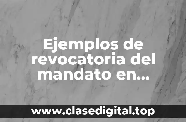 Ejemplos de revocatoria del mandato en Colombia