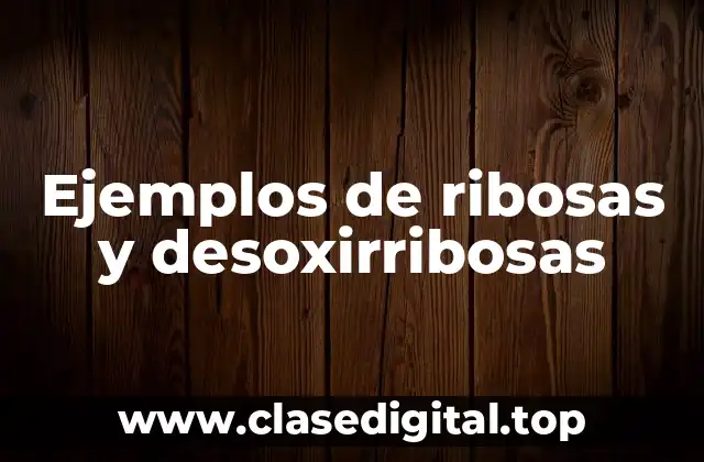 Ejemplos de ribosas y desoxirribosas