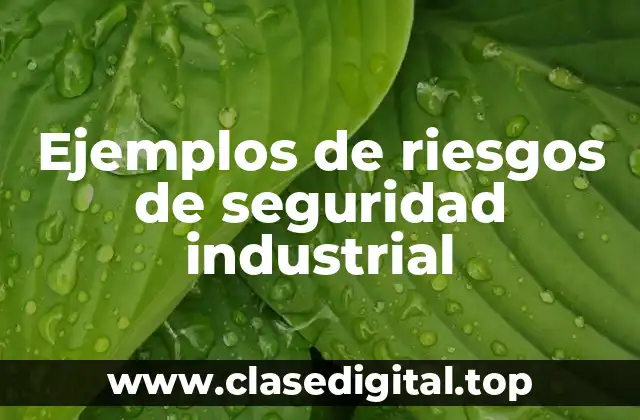 Ejemplos de riesgos de seguridad industrial