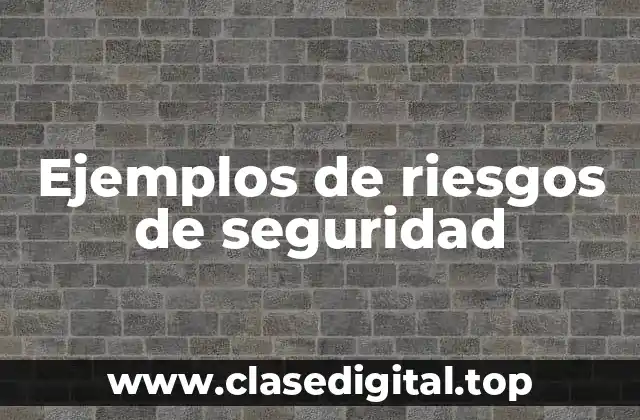 Ejemplos de riesgos de seguridad