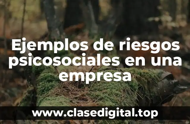 Ejemplos de riesgos psicosociales en una empresa
