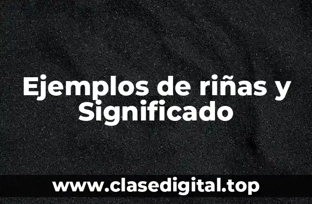 Ejemplos de riñas y Significado