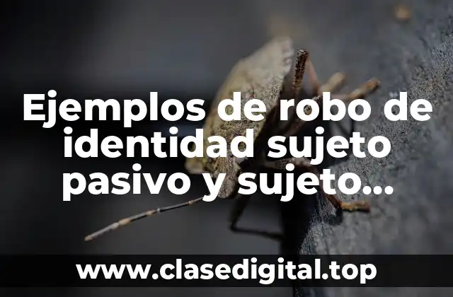 Ejemplos de robo de identidad