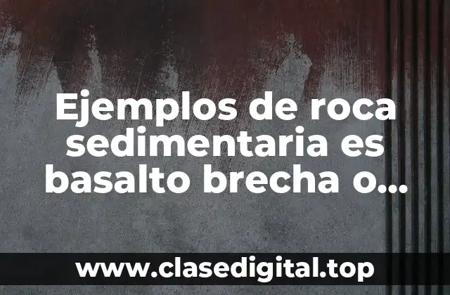 Ejemplos de rocas sedimentarias