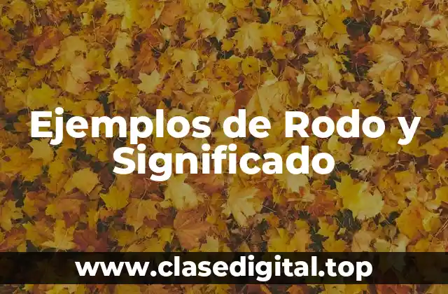 Ejemplos de Rodo y Significado