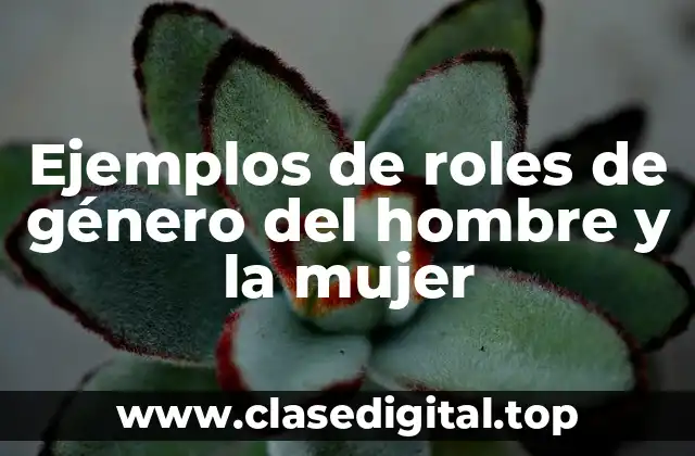 Ejemplos de roles de género del hombre y la mujer