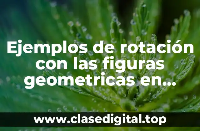 Ejemplos de rotación con las figuras geometricas en cuerpos solidos y Significado