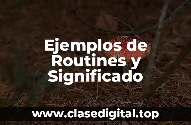 Ejemplos de Routines y Significado