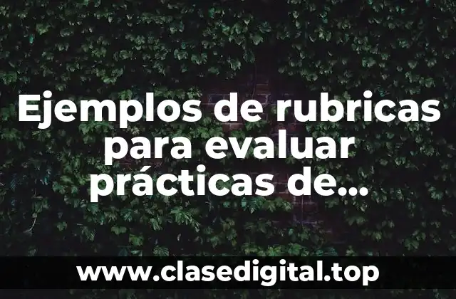 Ejemplos de rubricas para evaluar prácticas de laboratorio