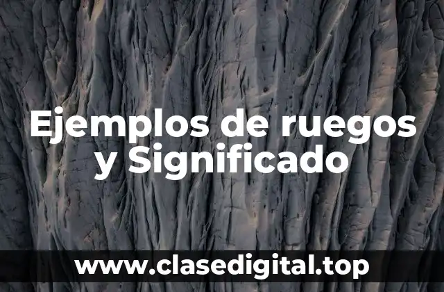 Ejemplos de ruegos y Significado