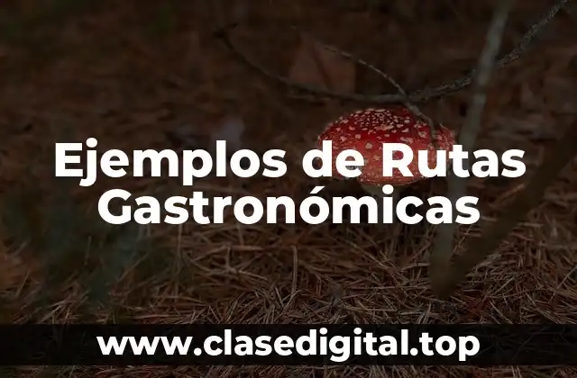 Ejemplos de Rutas Gastronómicas