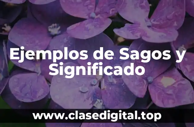 Ejemplos de Sagos y Significado