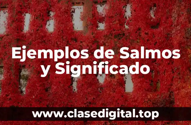 Ejemplos de Salmos y Significado
