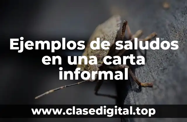 Ejemplos de saludos en una carta informal