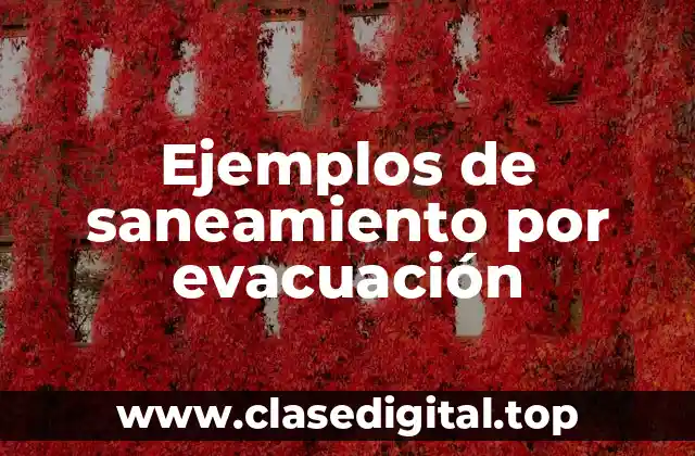 Ejemplos de saneamiento por evacuación