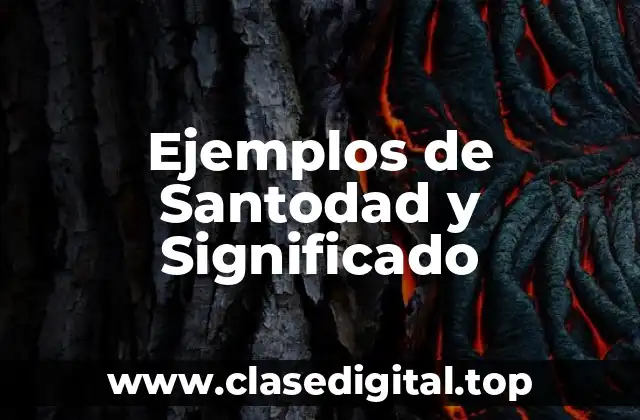 Ejemplos de Santodad y Significado