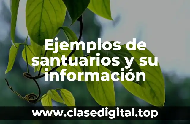 Ejemplos de santuarios y su información