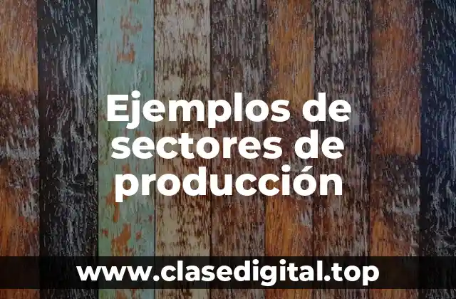 Ejemplos de sectores de producción