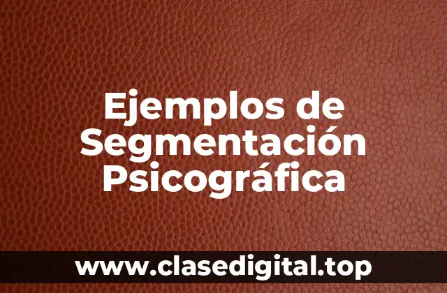 Ejemplos de Segmentación Psicográfica