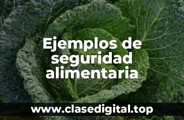Ejemplos de seguridad alimentaria