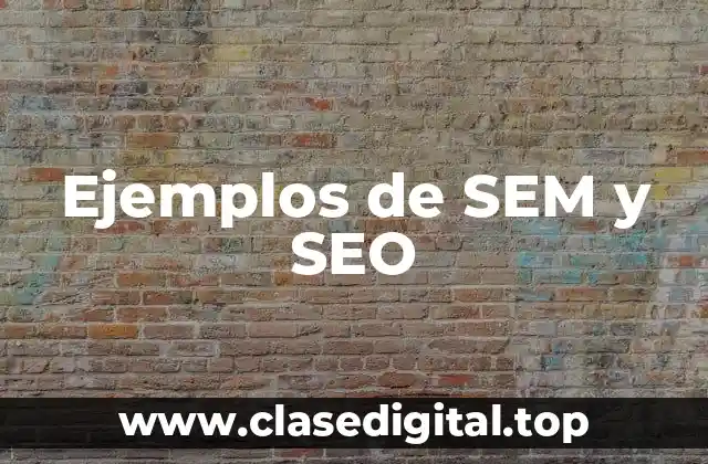Ejemplos de SEM y SEO