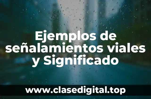 Ejemplos de señalamientos viales