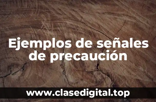 Ejemplos de señales de precaución