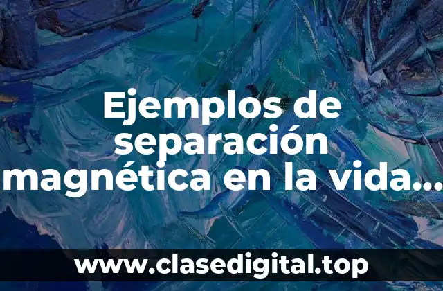 Ejemplos de separación magnética en la vida cotidiana