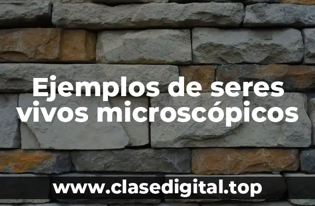 Ejemplos de seres vivos microscópicos