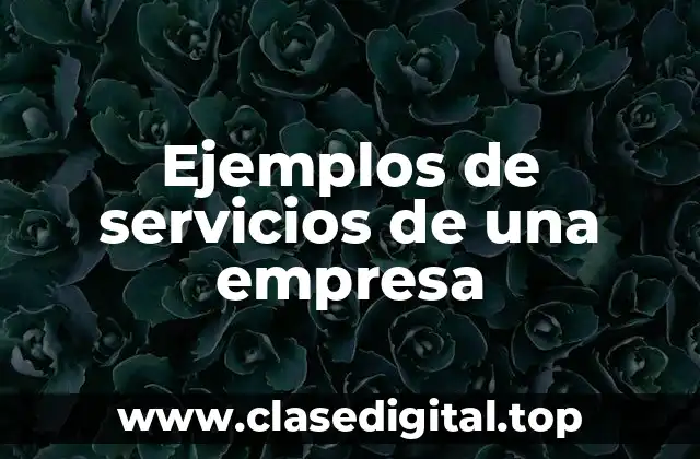 Ejemplos de servicios de una empresa