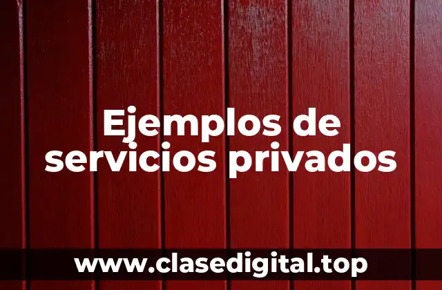 Ejemplos de servicios privados