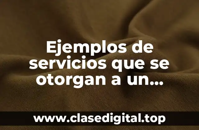 Ejemplos de servicios que se otorgan a un empleado mexicano