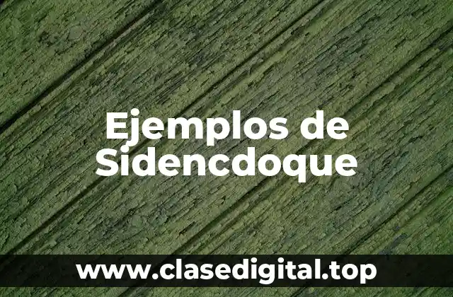 Ejemplos de Sidencdoque