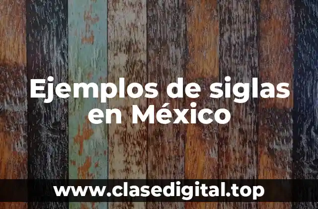 Ejemplos de siglas en México