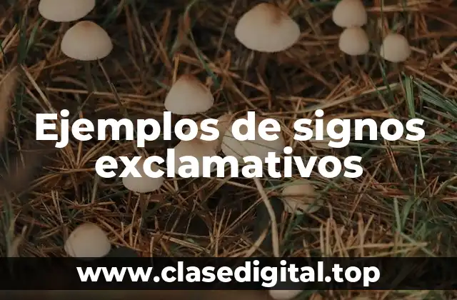 Ejemplos de signos exclamativos