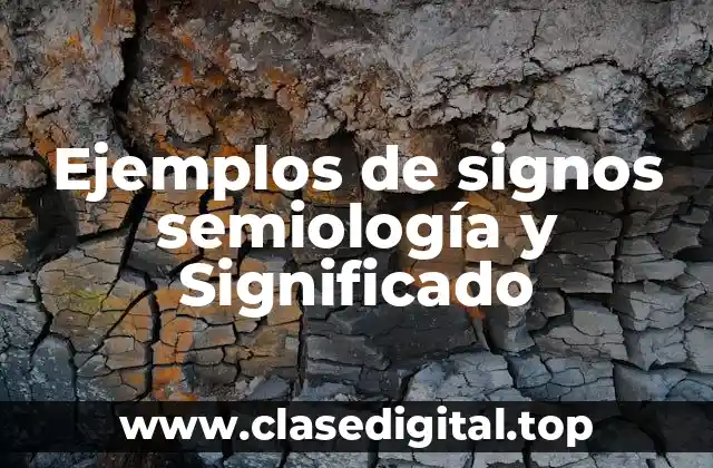 Ejemplos de signos semiología y Significado