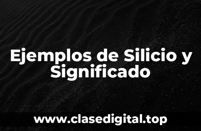 Ejemplos de Silicio