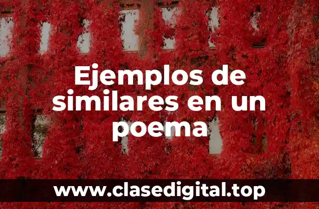 Ejemplos de similares en un poema