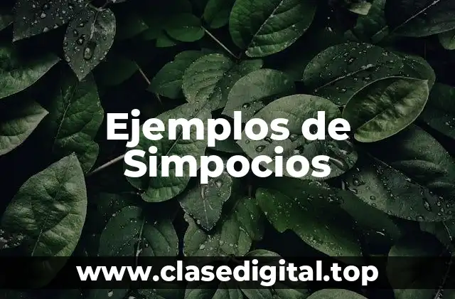 Ejemplos de simpocios