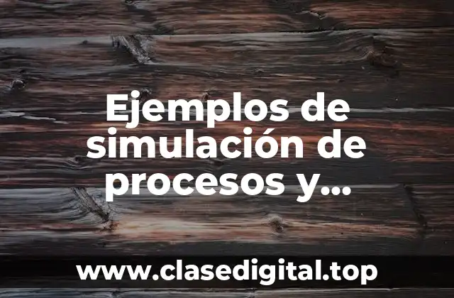 Ejemplos de simulación de procesos y Significado