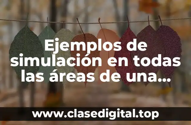 Ejemplos de simulación en todas las áreas de una empresa