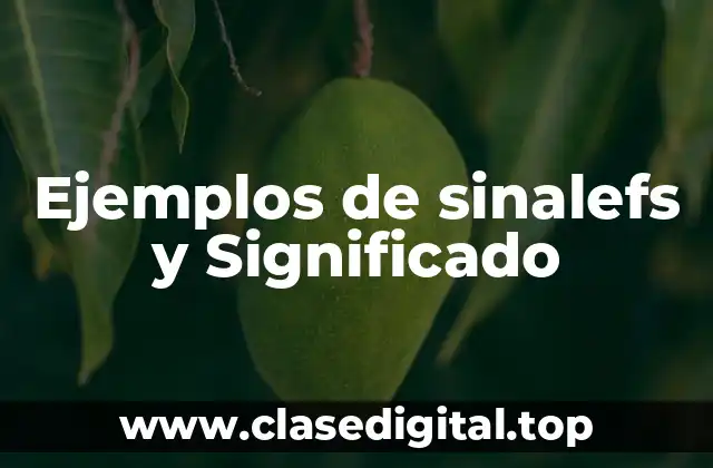 Ejemplos de sinalefs y Significado