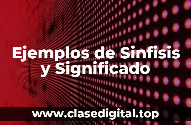 Ejemplos de Sinfisis y Significado