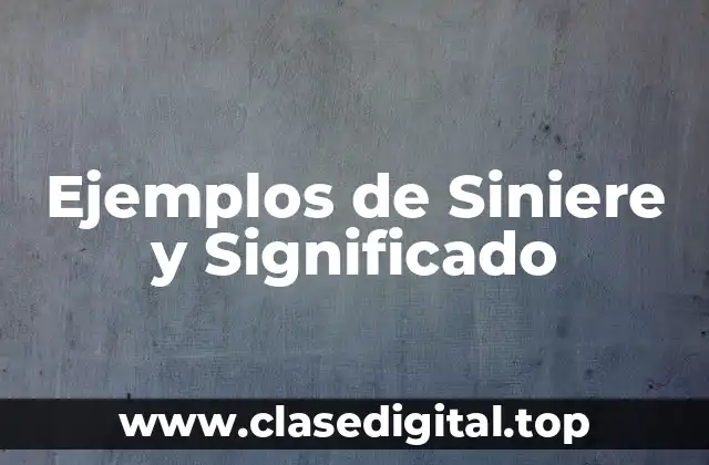 Ejemplos de Siniere y Significado